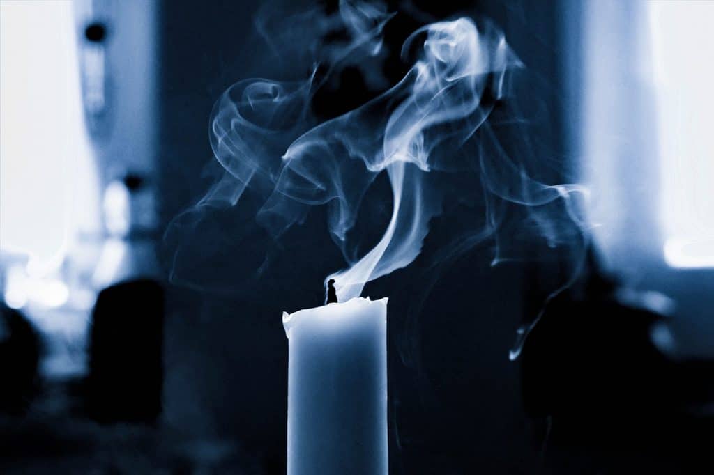 candle, smoke, wick